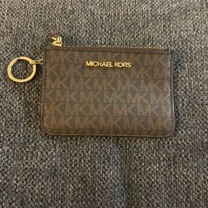 AUTHENTIC: Michael Kors Brown ID and Card Carrier Mini